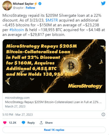 Биткоин: MicroStrategy покупает 6455 BTC за 150 миллионов долларов