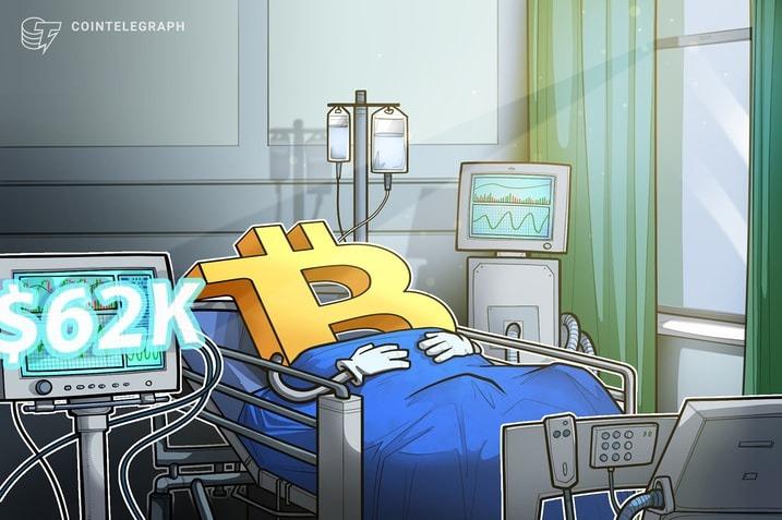 Цена биткоина рухнула до поддержки в $61 тыс.