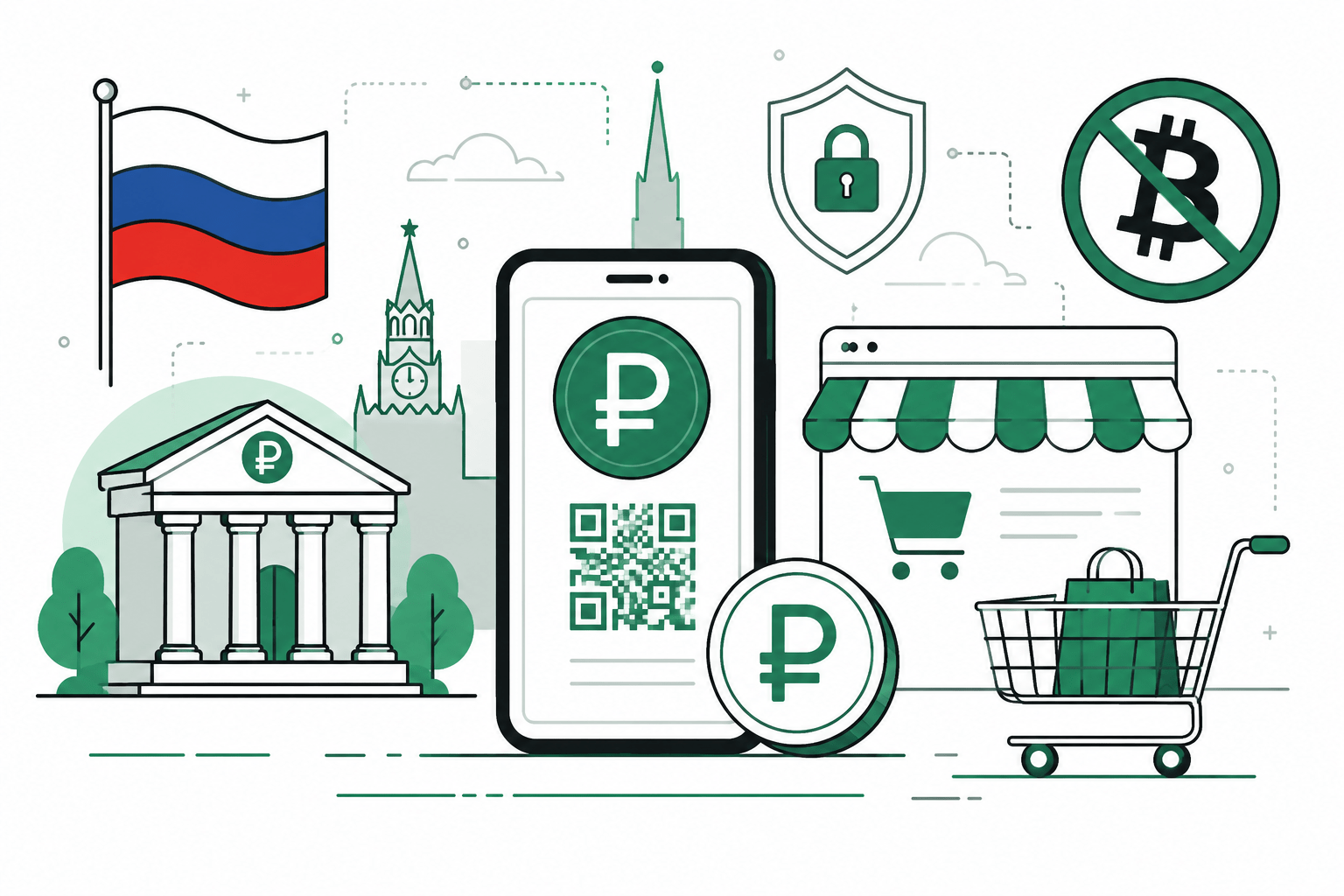 Цифровой рубль с 1 сентября на фоне банковской инфраструктуры, онлайн-платежей и регулируемых цифровых финансов России