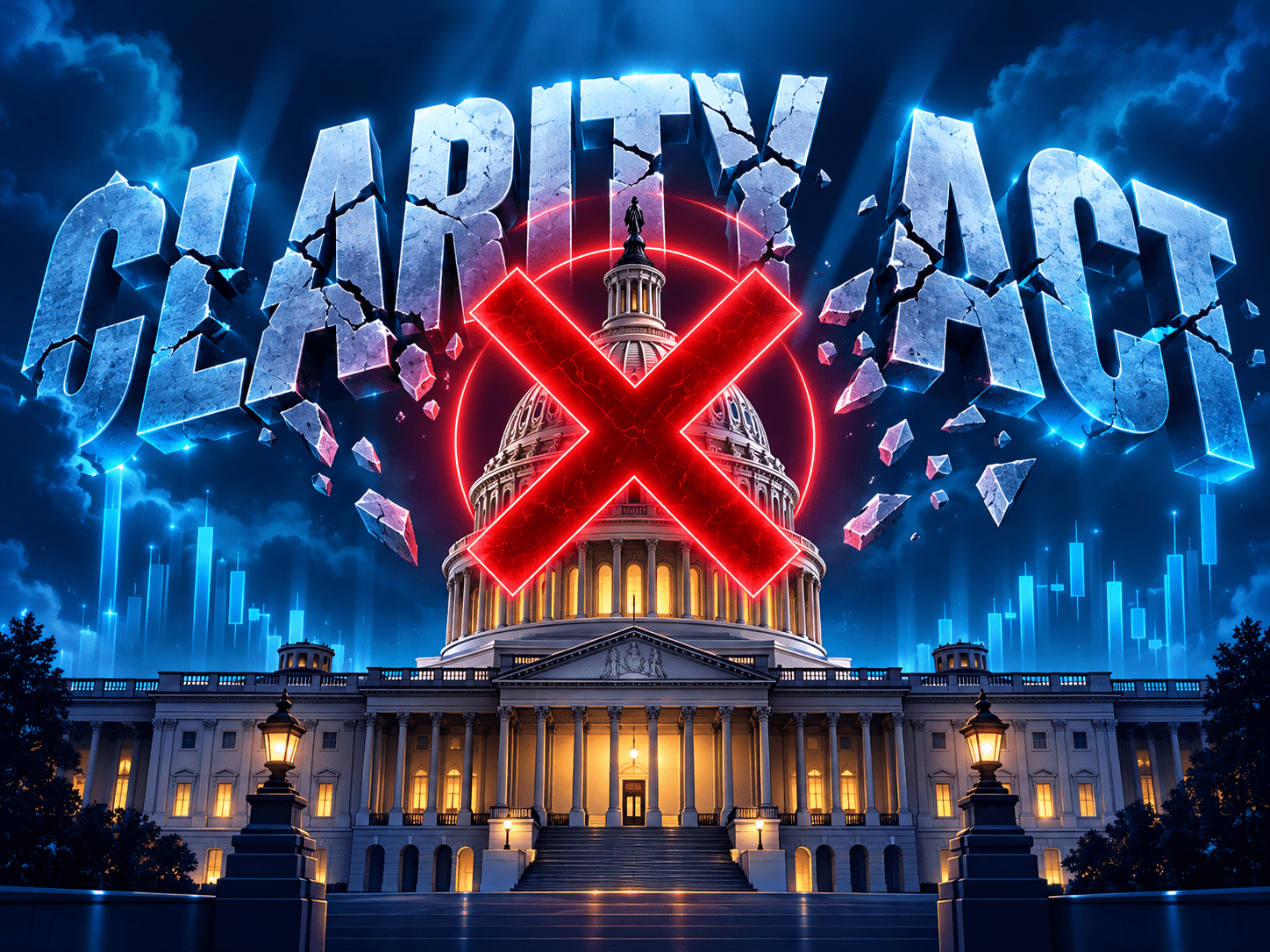 Сенат заблокировал CLARITY Act: биткоин упал ниже $75 000