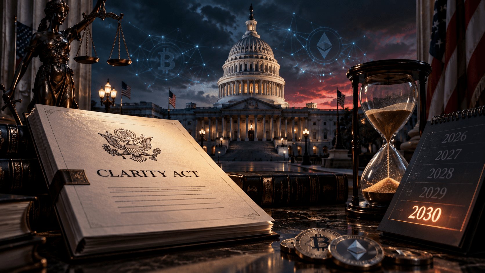 CLARITY Act и Сенат США на фоне риска отсрочки регулирования американского крипторынка до 2030 года