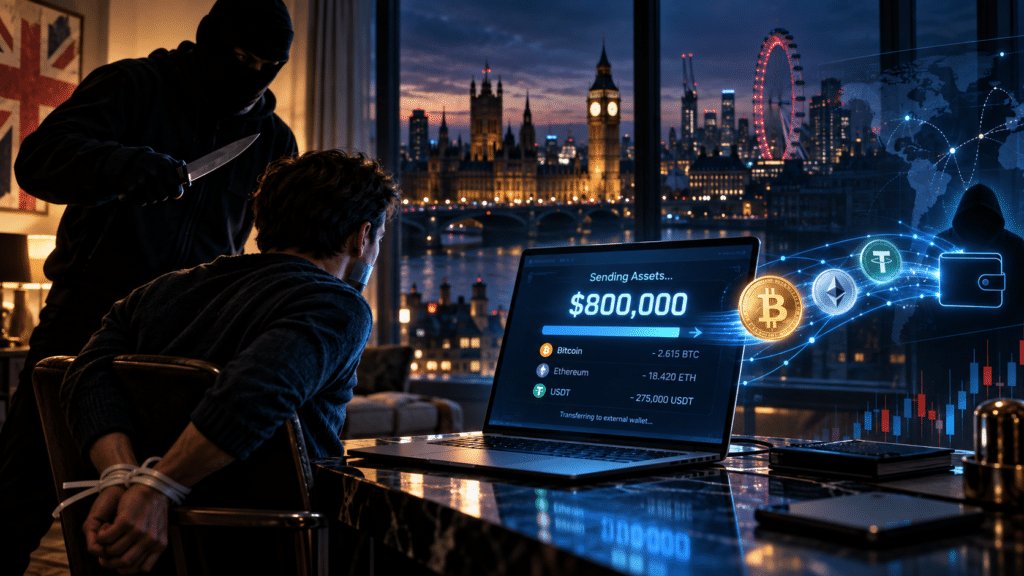 В Британии вооруженные грабители похитили у криптотрейдера $800 000